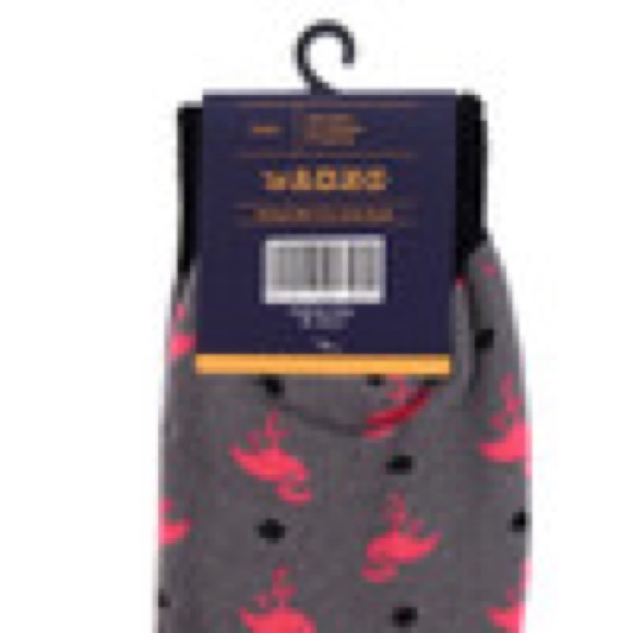 Crew Socks -Flamingo -GR/PK- NWT - Picture 4 of 5